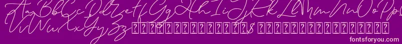 Eiffel in love Font – Pink Fonts on Purple Background