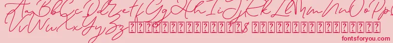 Eiffel in love Font – Red Fonts on Pink Background