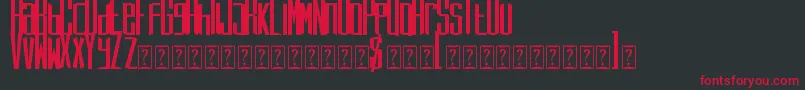 Eiffel Love Font – Red Fonts on Black Background