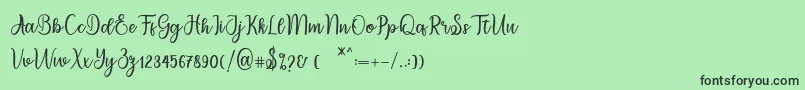 eiffela Font – Black Fonts on Green Background