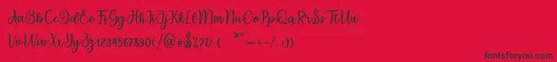 eiffela Font – Black Fonts on Red Background
