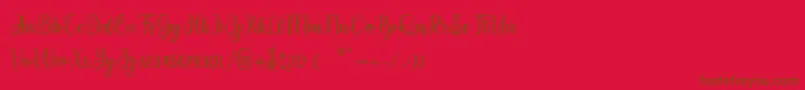 eiffela Font – Brown Fonts on Red Background