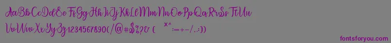 eiffela Font – Purple Fonts on Gray Background