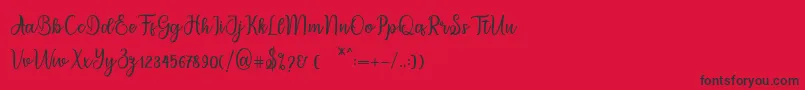 eiffela Font – Black Fonts on Red Background