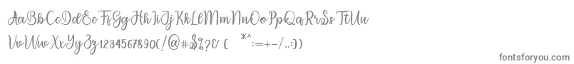 フォントeiffela – 白い背景に灰色の文字