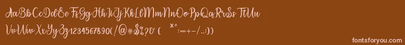eiffela Font – Pink Fonts on Brown Background