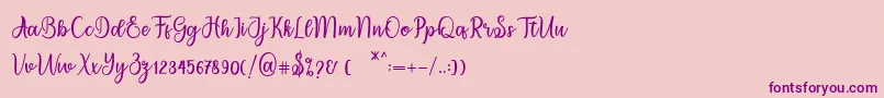 eiffela Font – Purple Fonts on Pink Background