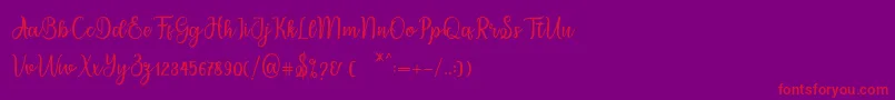 フォントeiffela – 紫の背景に赤い文字