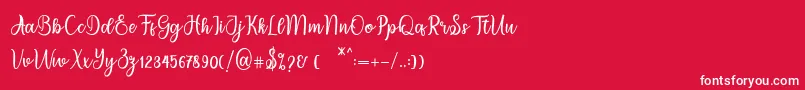 フォントeiffela – 赤い背景に白い文字