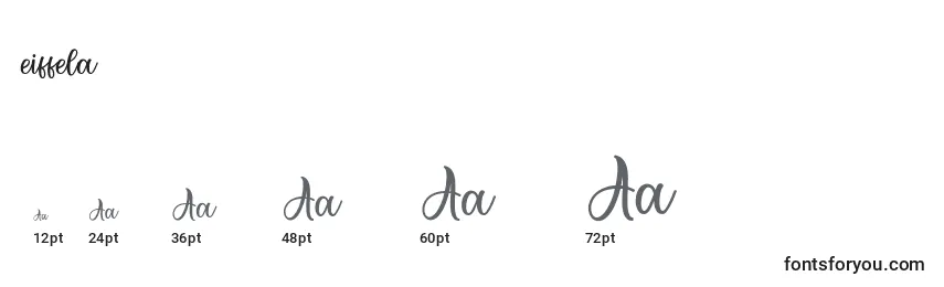 Größen der Schriftart Eiffela (125826)