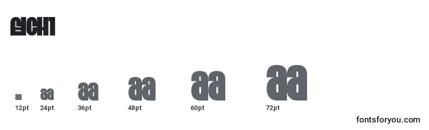 EIGH1    (125827) Font Sizes