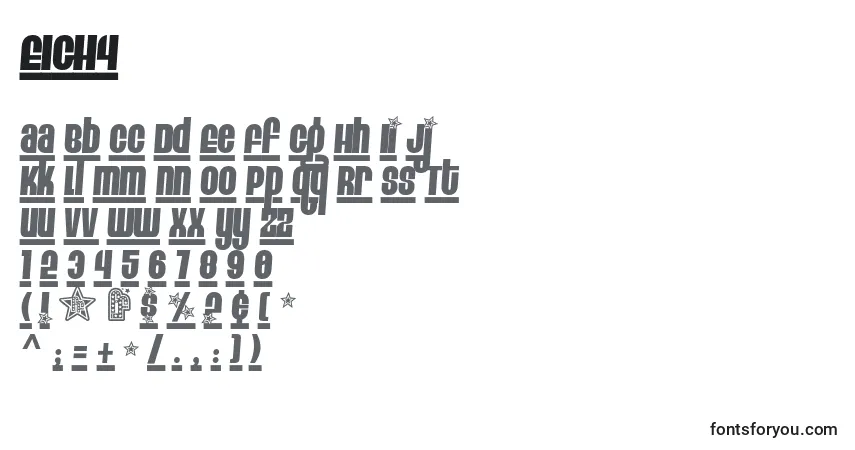 Schriftart EIGH4    (125829) – Alphabet, Zahlen, spezielle Symbole