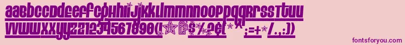 EIGH4    Font – Purple Fonts on Pink Background