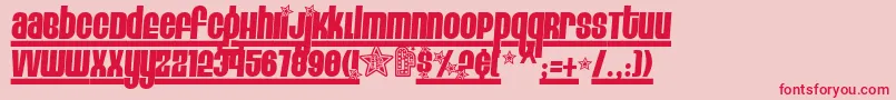 EIGH4    Font – Red Fonts on Pink Background