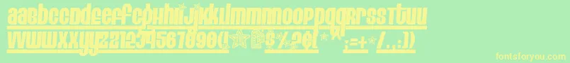 EIGH4    Font – Yellow Fonts on Green Background