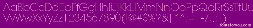 RnsCamelia Font – Pink Fonts on Purple Background