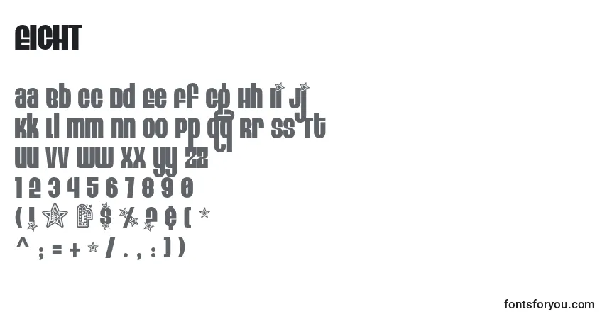 Czcionka EIGHT    (125830) – alfabet, cyfry, specjalne znaki