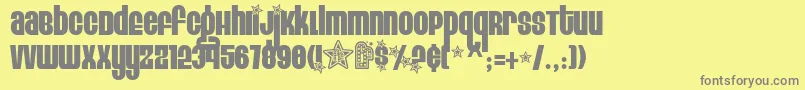 EIGHT    Font – Gray Fonts on Yellow Background
