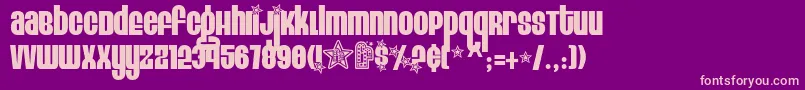 EIGHT    Font – Pink Fonts on Purple Background