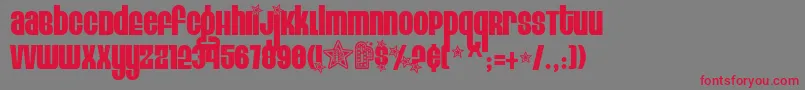 EIGHT    Font – Red Fonts on Gray Background