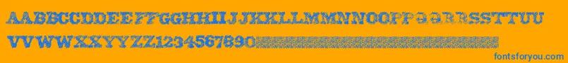 EightyOne Font – Blue Fonts on Orange Background