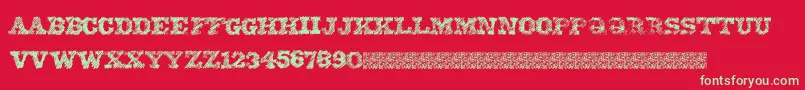 EightyOne Font – Green Fonts on Red Background