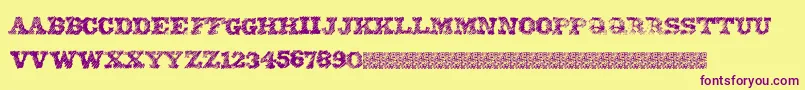 EightyOne Font – Purple Fonts on Yellow Background