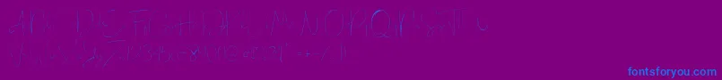 フォントEilisia – 紫色の背景に青い文字