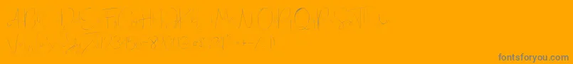 Шрифт Eilisia – серые шрифты на оранжевом фоне