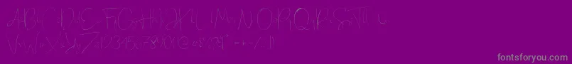 Eilisia-fontti – harmaat kirjasimet violetilla taustalla
