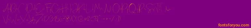 More about Eilisia Font Eilisia Font – Orange Fonts on Purple Background