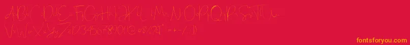 Шрифт Eilisia – оранжевые шрифты на красном фоне