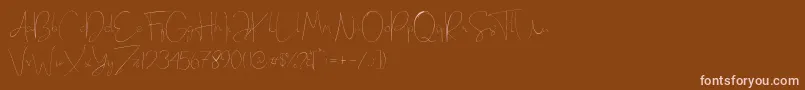 Eilisia-Schriftart – Rosa Schriften auf braunem Hintergrund