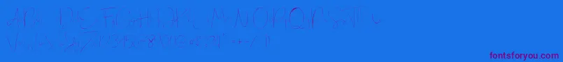 Eilisia Font – Purple Fonts on Blue Background