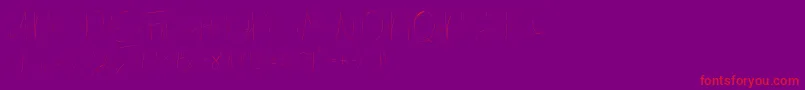 Eilisia-fontti – punaiset fontit violetilla taustalla