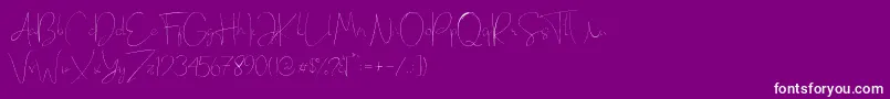 フォントEilisia – 紫の背景に白い文字