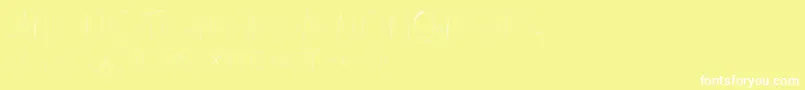 Czcionka Eilisia – białe czcionki na żółtym tle