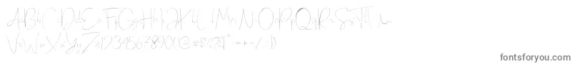 フォントEilisia – 白い背景に灰色の文字