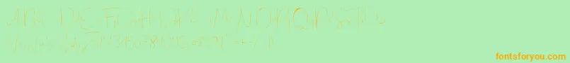 Eilisia-Schriftart – Orangefarbene Schriften auf grünem Hintergrund