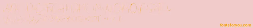 Eilisia Font – Orange Fonts on Pink Background