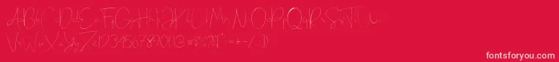 Eilisia Font – Pink Fonts on Red Background