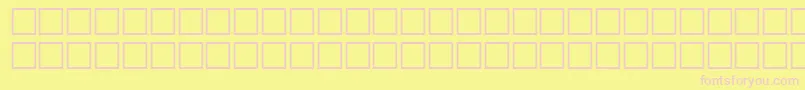 Czcionka EIMZR – różowe czcionki na żółtym tle