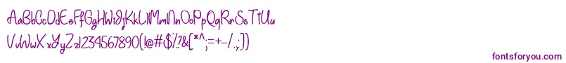 Einhorn Schrift  -Schriftart – Violette Schriften