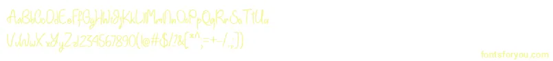 Einhorn Schrift  -Schriftart – Gelbe Schriften