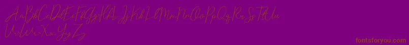 Eisley Claise Free-Schriftart – Braune Schriften auf violettem Hintergrund