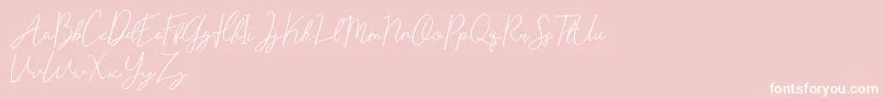 Eisley Claise Free Font – White Fonts on Pink Background