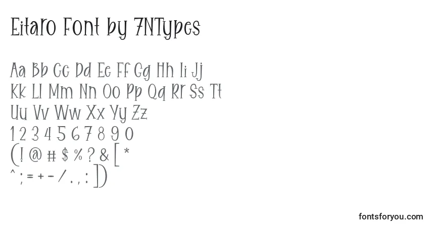 Schriftart Eitaro Font by 7NTypes – Alphabet, Zahlen, spezielle Symbole