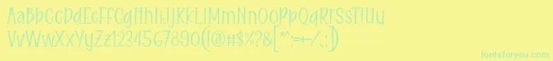 Fonte Eitaro Font by 7NTypes – fontes verdes em um fundo amarelo