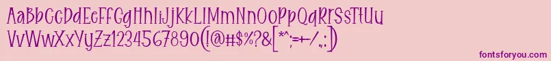 Saiba mais sobre a fonte Eitaro Font by 7NTypes Fonte Eitaro Font by 7NTypes – fontes roxas em um fundo rosa