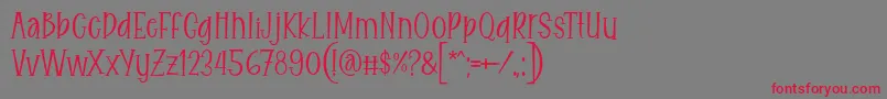 Eitaro Font by 7NTypes-fontti – punaiset fontit harmaalla taustalla